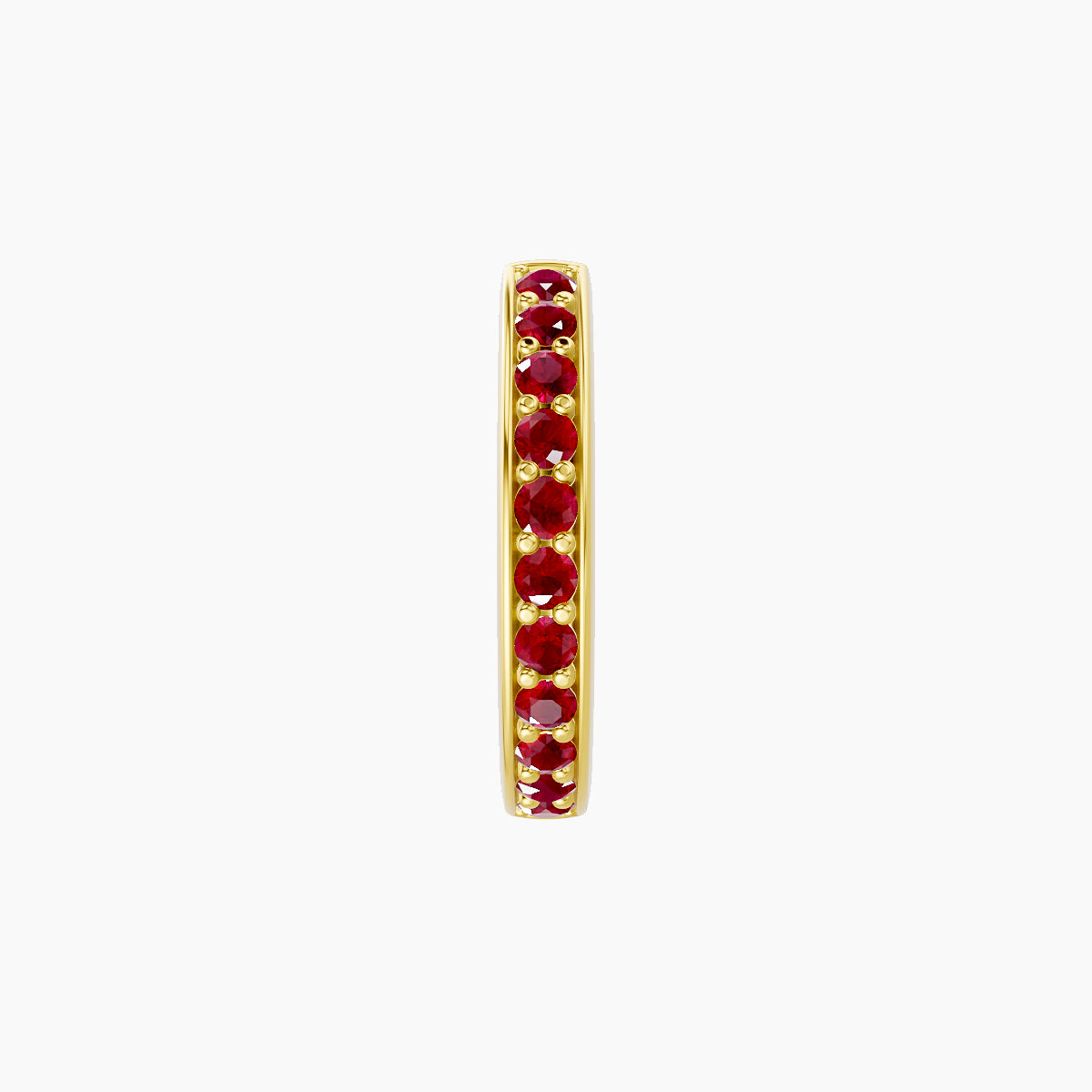 Lyssa | 18k Yellow Gold 8 mm Ruby Hoop Piercing