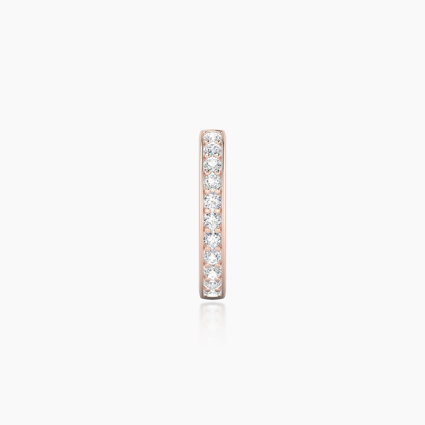 Lyssa | 18k Rose Gold 8 mm Diamond Hoop Piercing