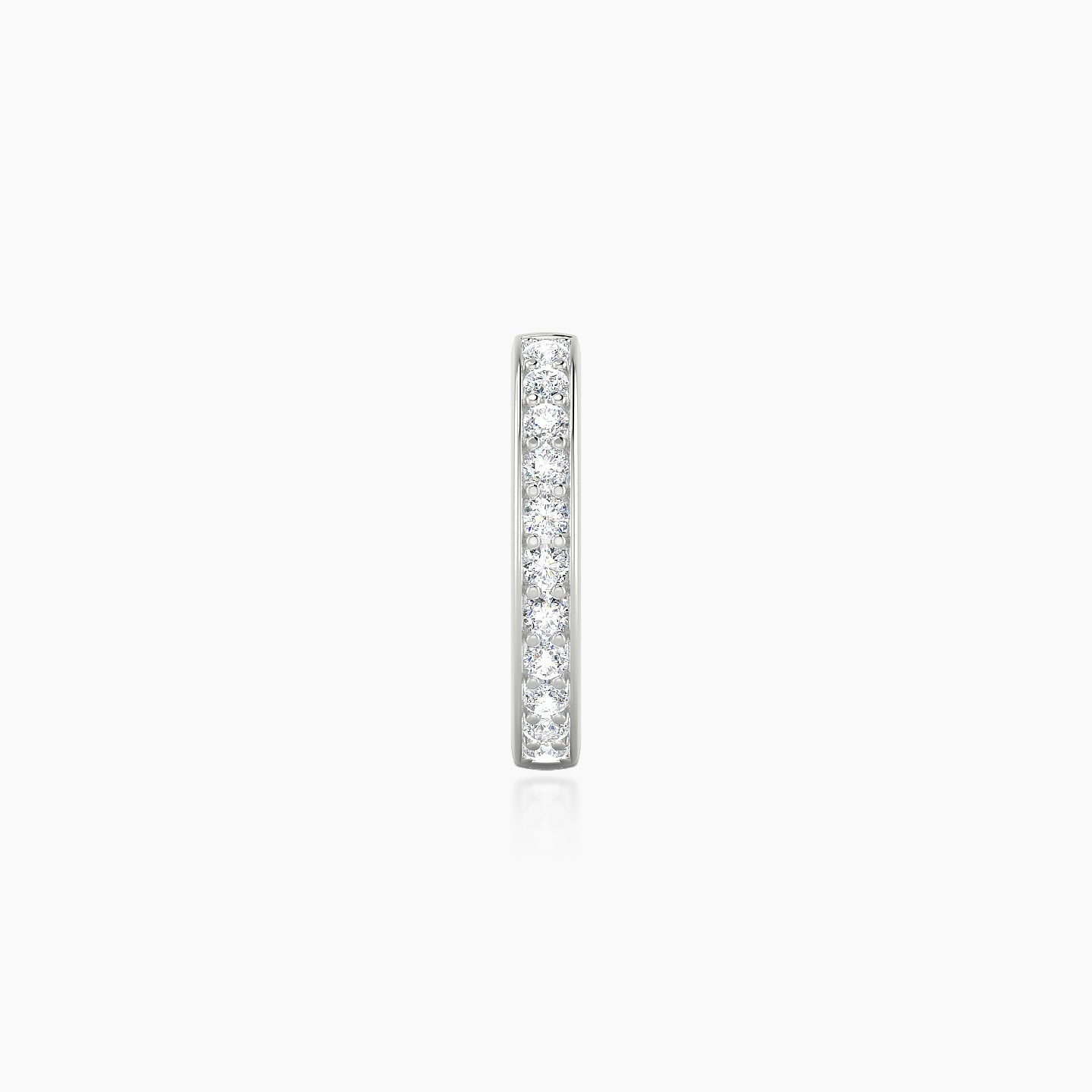 Lyssa | 18k White Gold 8 mm Diamond Hoop Piercing