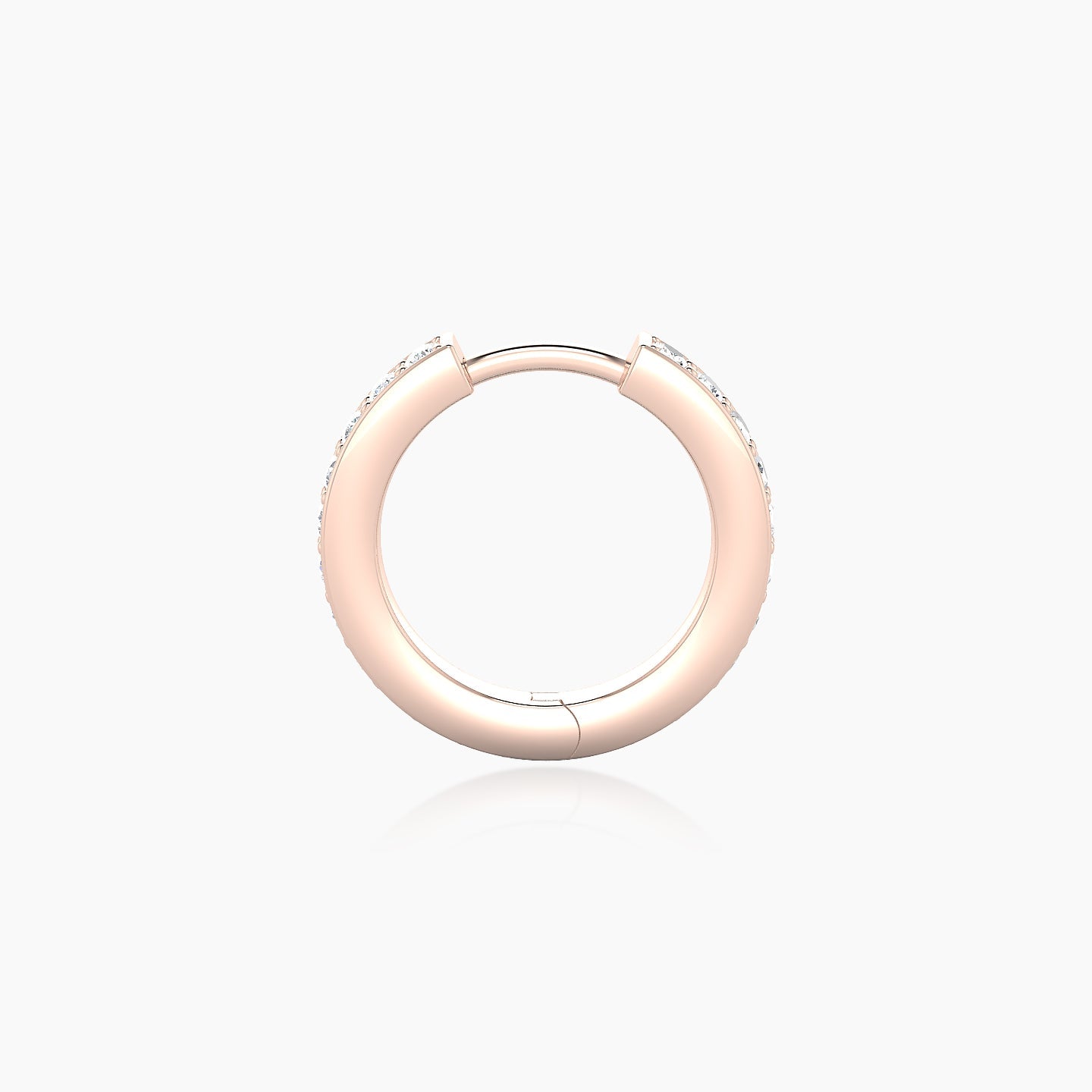 Lyssa | 18k Rose Gold 8 mm Diamond Hoop Piercing