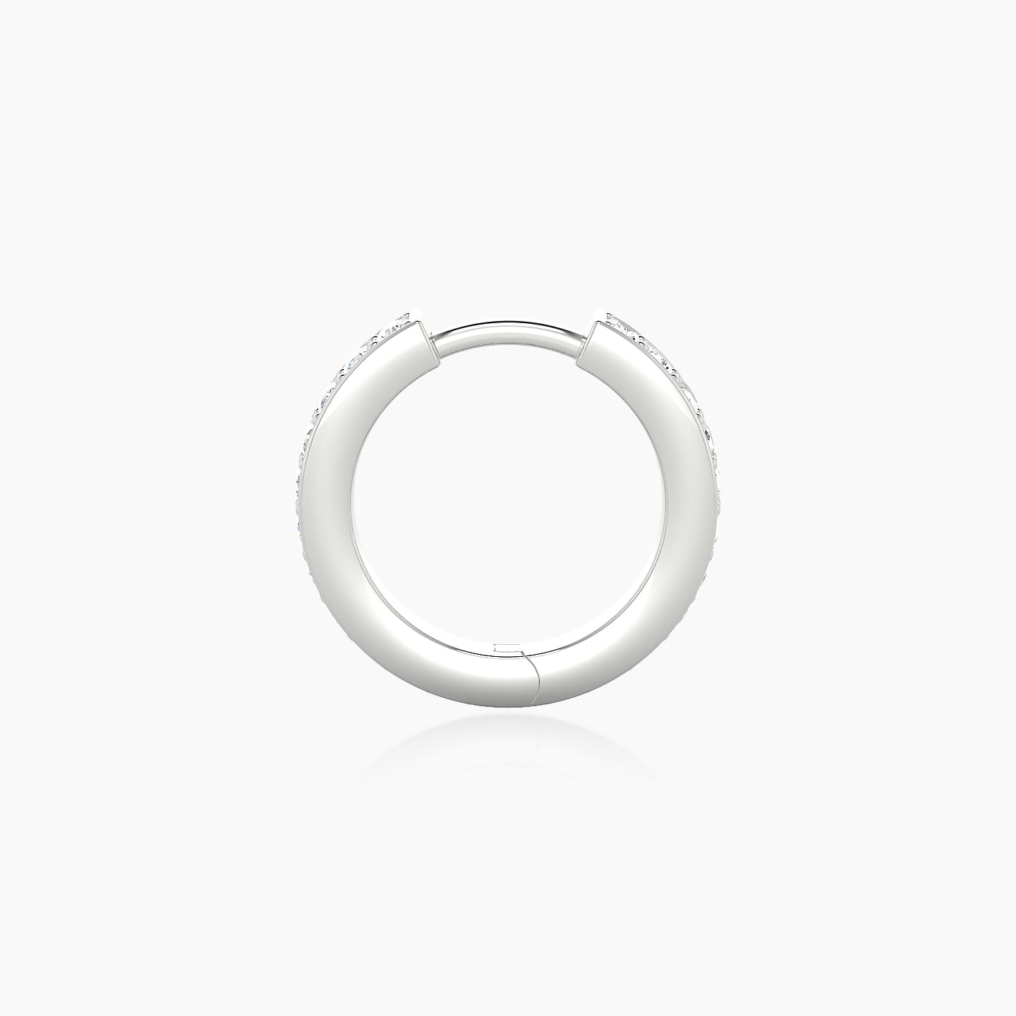 Lyssa | 18k White Gold 8 mm Diamond Hoop Piercing