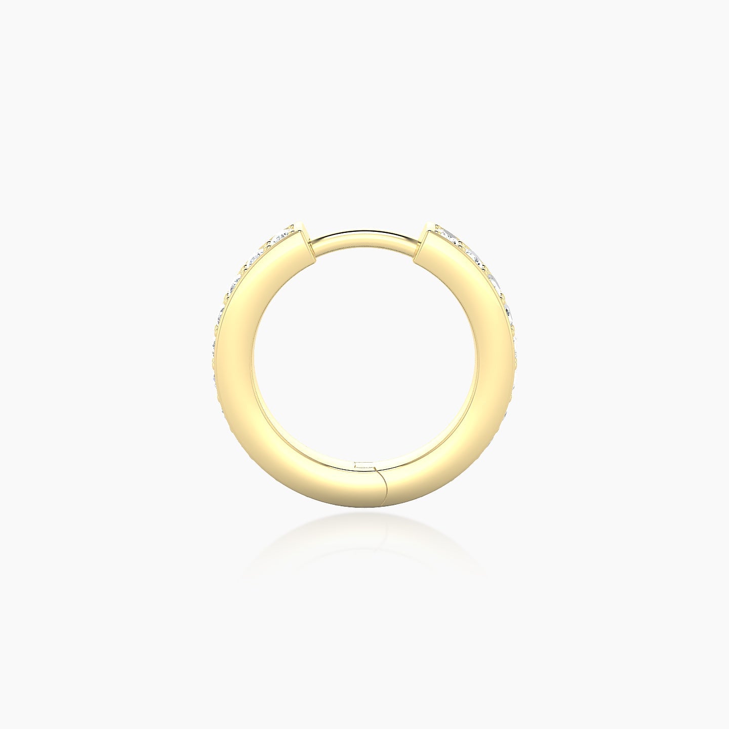 Lyssa | 18k Yellow Gold 8 mm Diamond Hoop Piercing