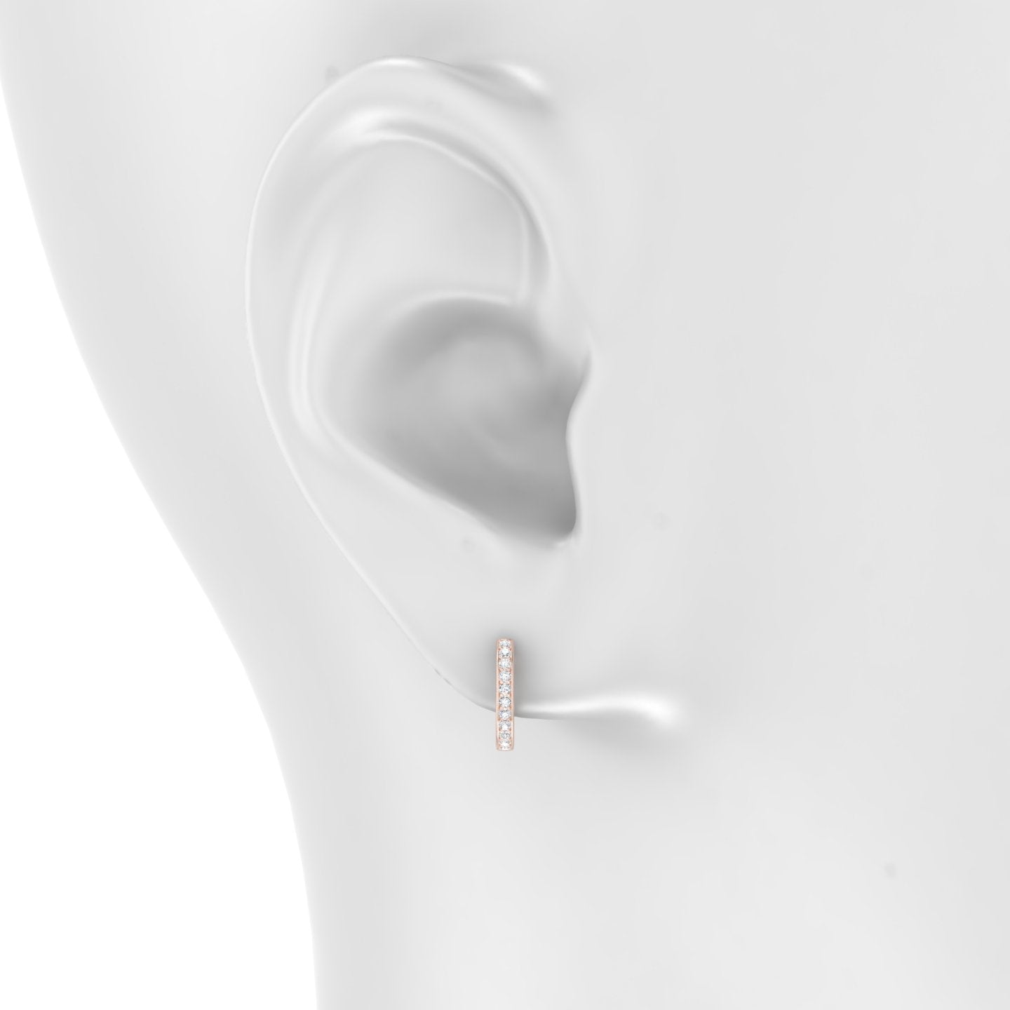 Lyssa | 18k Rose Gold 8 mm Diamond Hoop Piercing