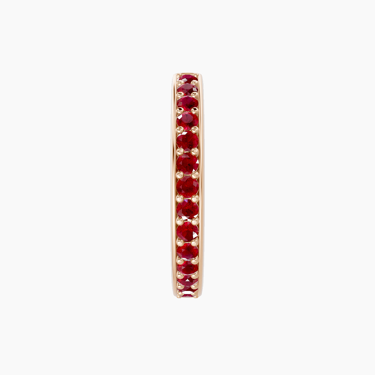 Lyssa | 18k Rose Gold 9.5 mm Ruby Hoop Piercing