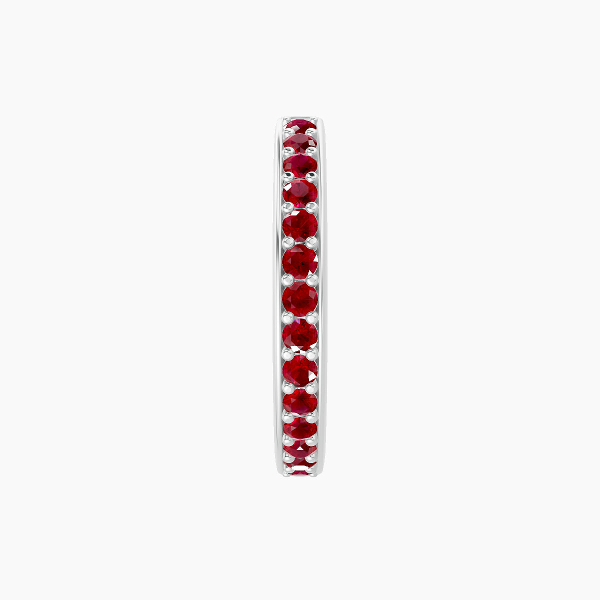 Lyssa | 18k White Gold 9.5 mm Ruby Hoop Piercing