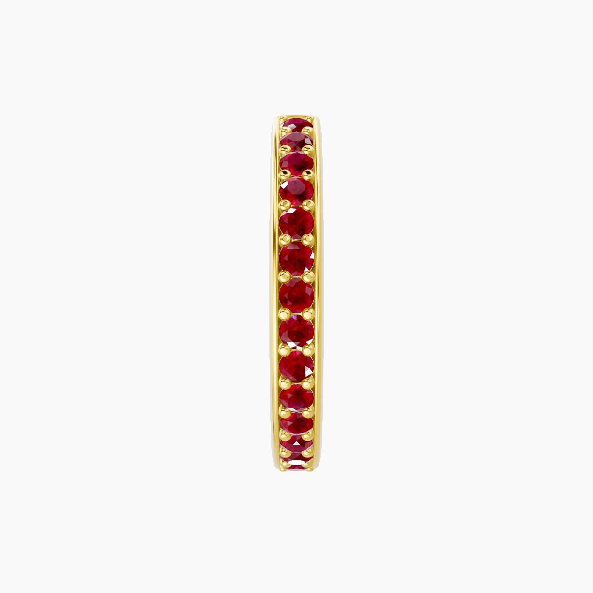 Lyssa | 18k Yellow Gold 9.5 mm Ruby Hoop Piercing
