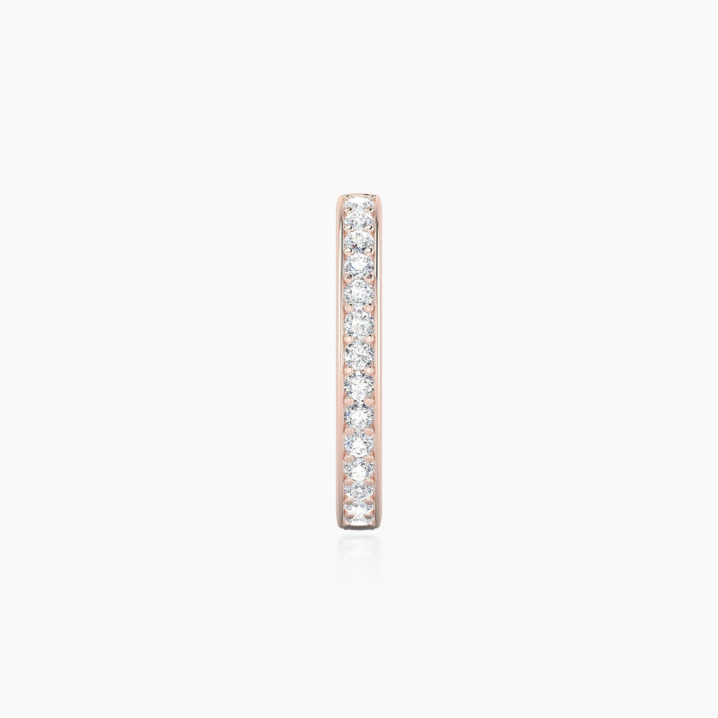Lyssa | 18k Rose Gold 9.5 mm Diamond Hoop Piercing