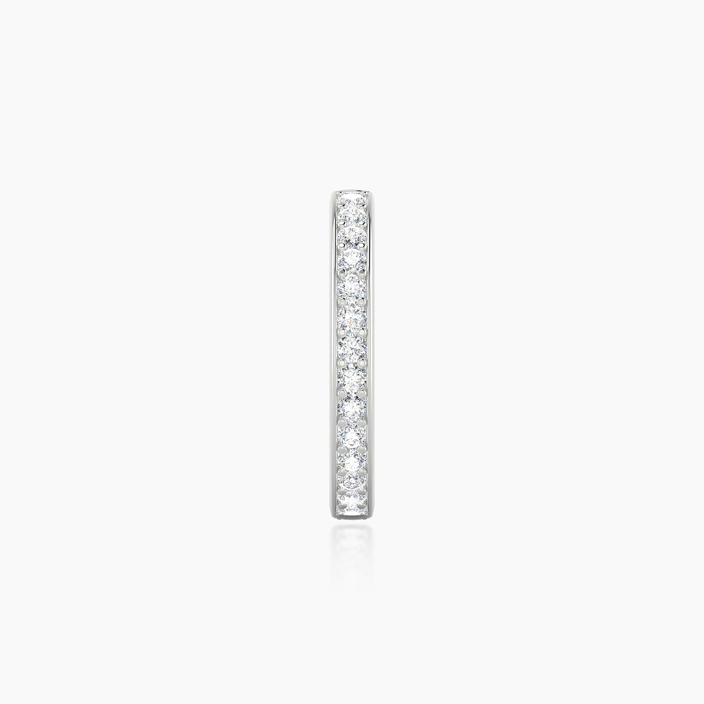 Lyssa | 18k White Gold 9.5 mm Diamond Hoop Piercing