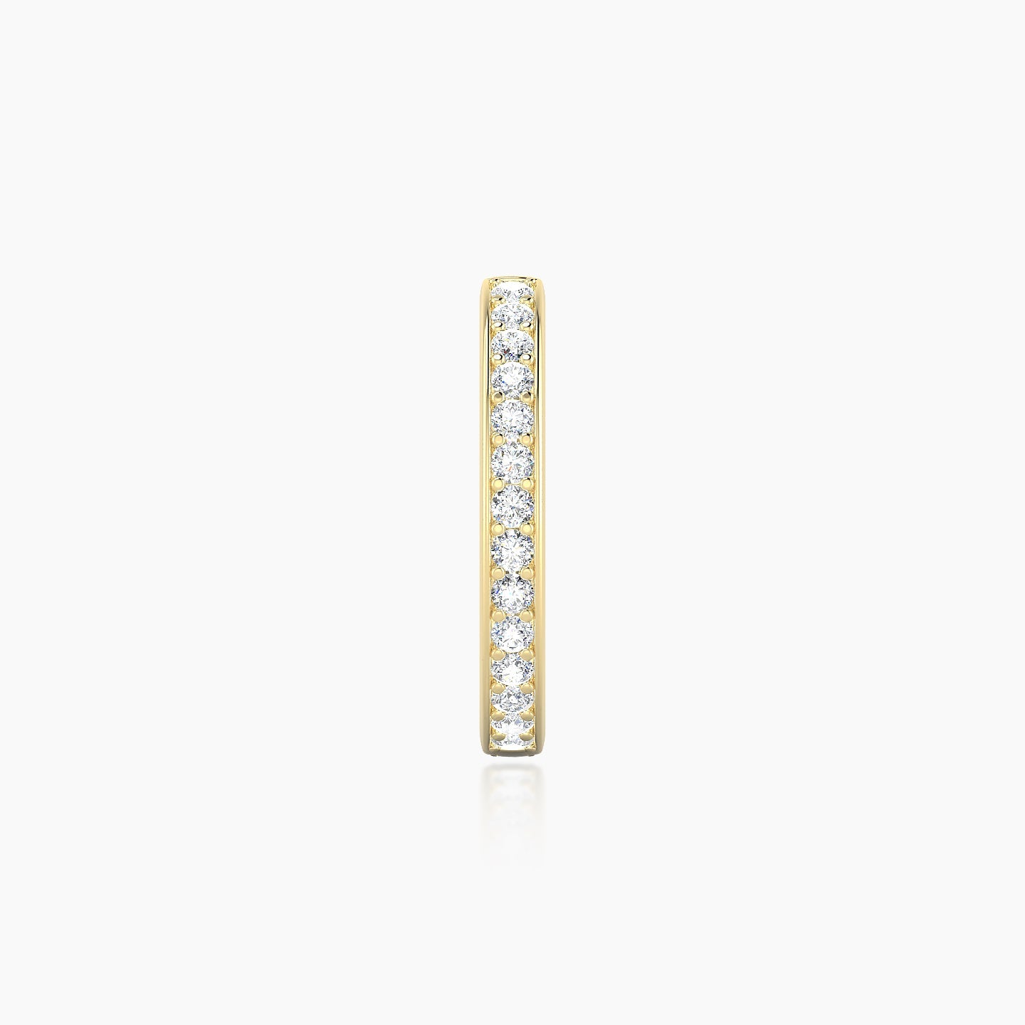 Lyssa | 18k Yellow Gold 9.5 mm Diamond Hoop Piercing