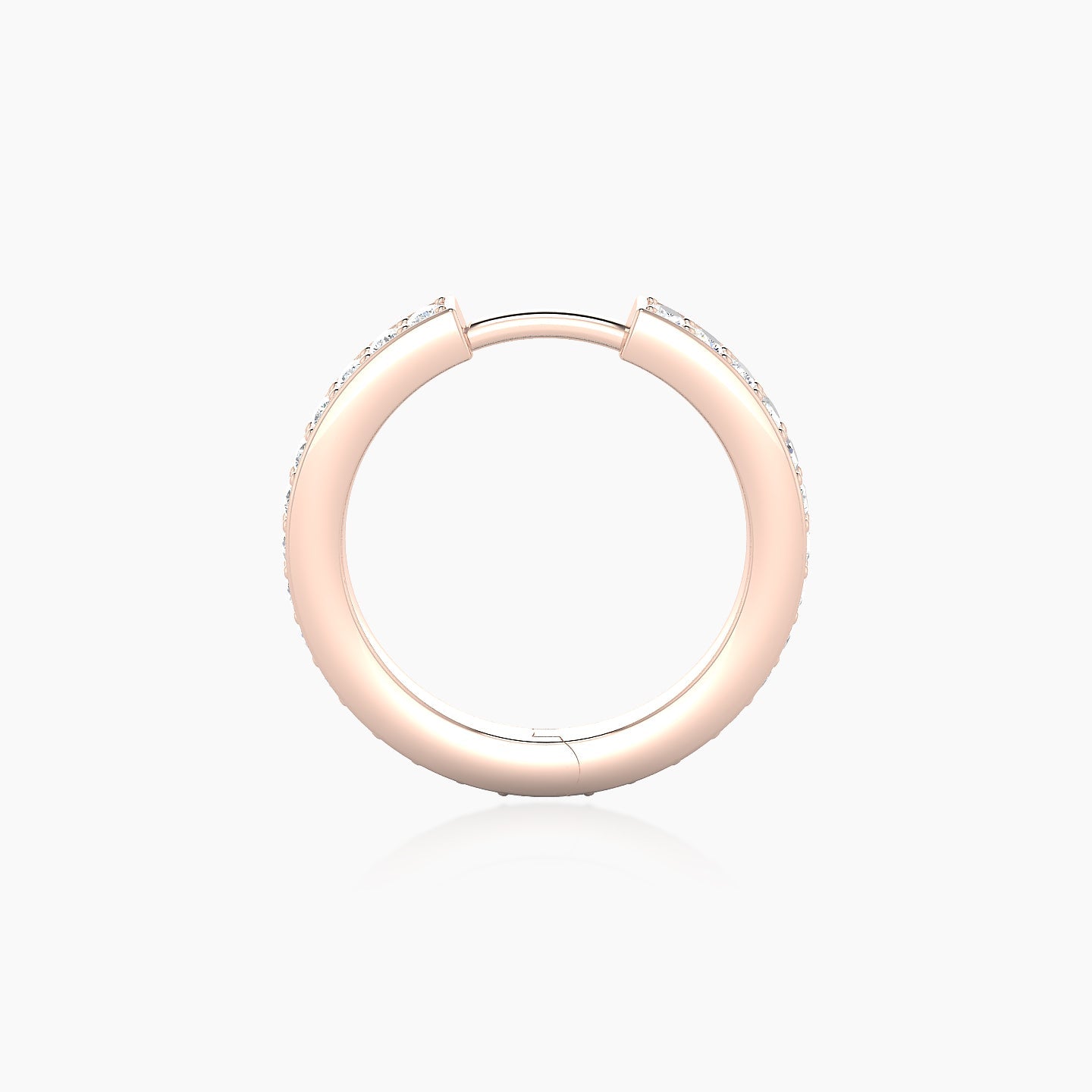 Lyssa | 18k Rose Gold 9.5 mm Diamond Hoop Piercing