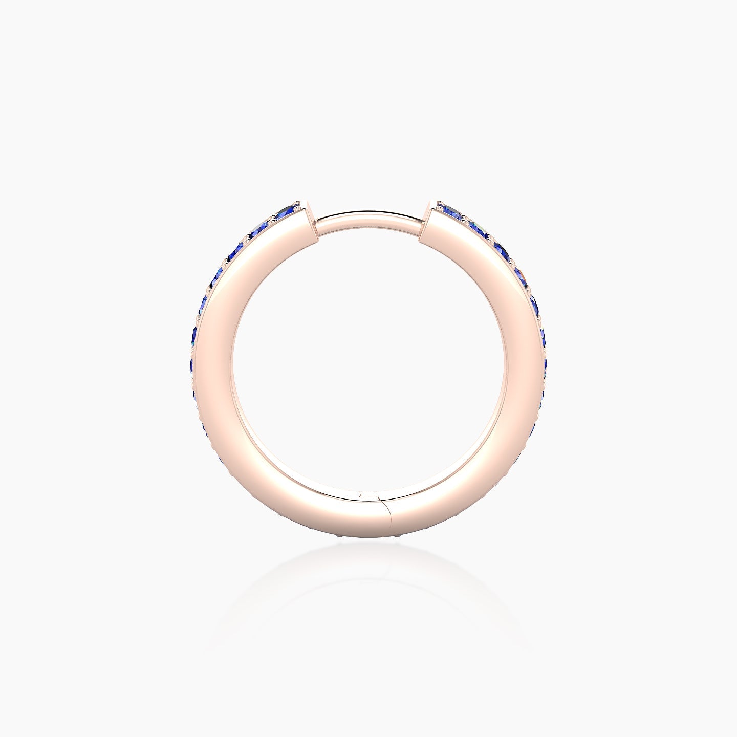 Lyssa | 18k Rose Gold 9.5 mm Sapphire Hoop Piercing