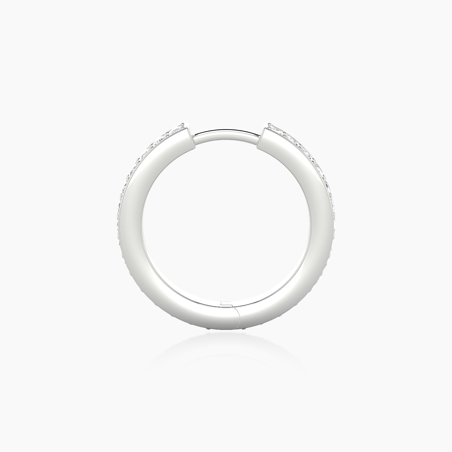 Lyssa | 18k White Gold 9.5 mm Diamond Hoop Piercing