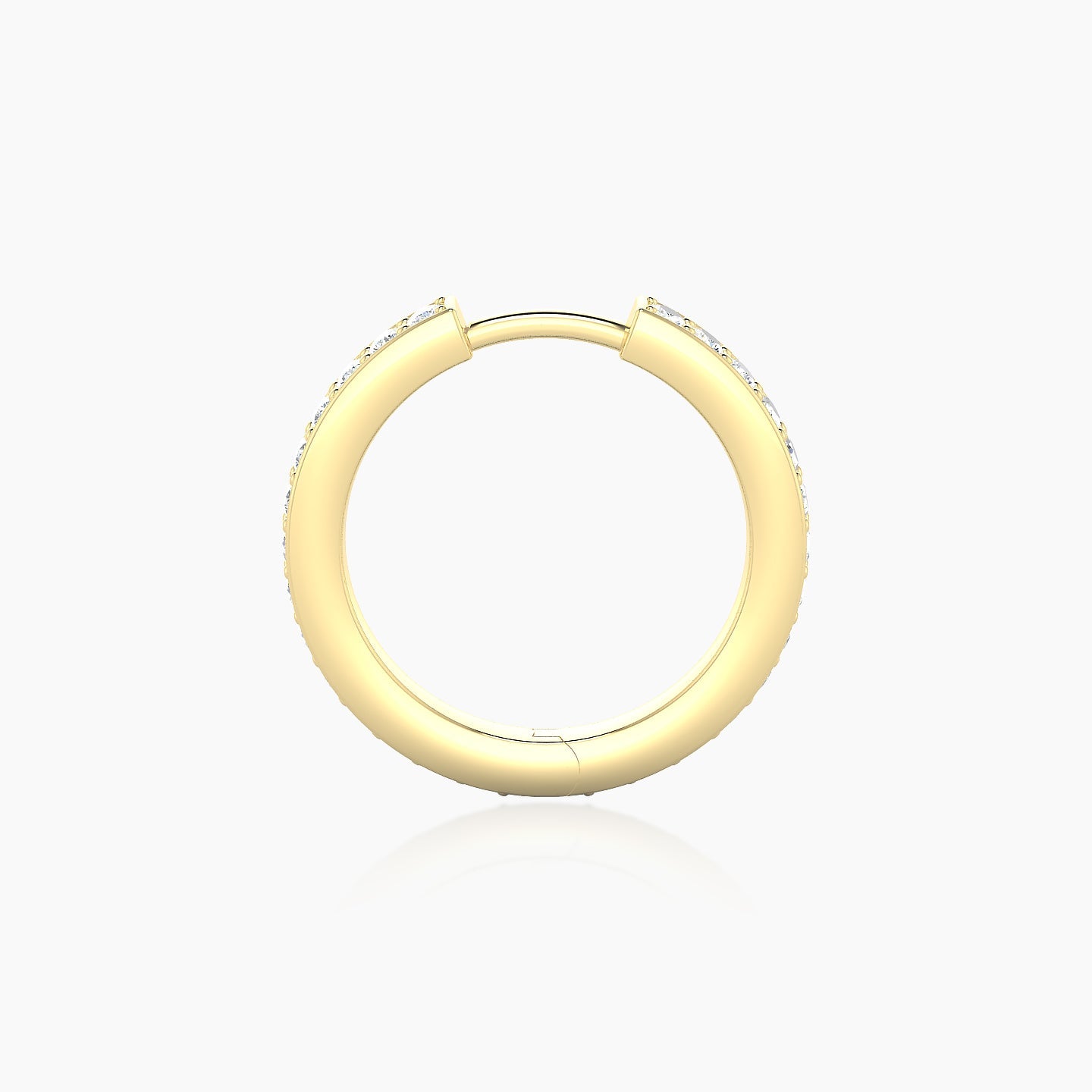 Lyssa | 18k Yellow Gold 9.5 mm Diamond Hoop Piercing