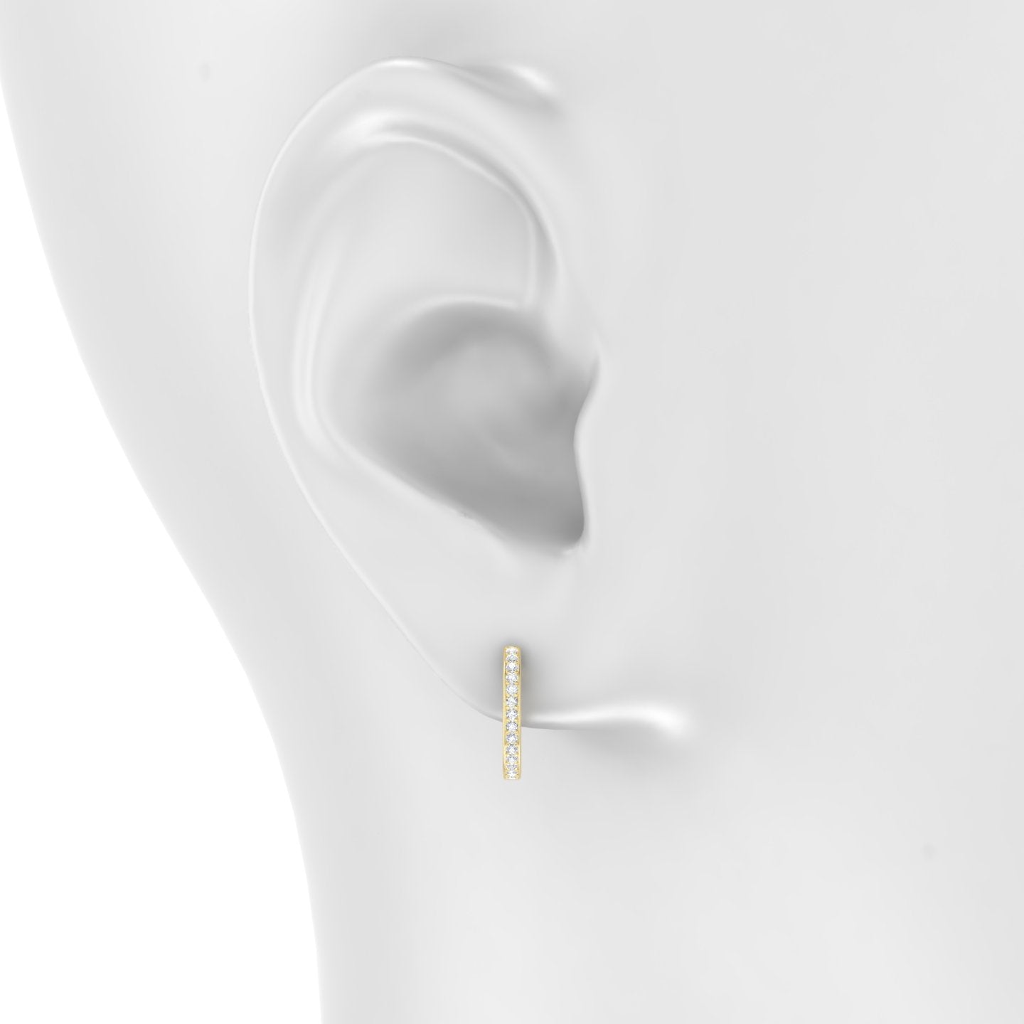Lyssa | 18k Yellow Gold 9.5 mm Diamond Hoop Piercing