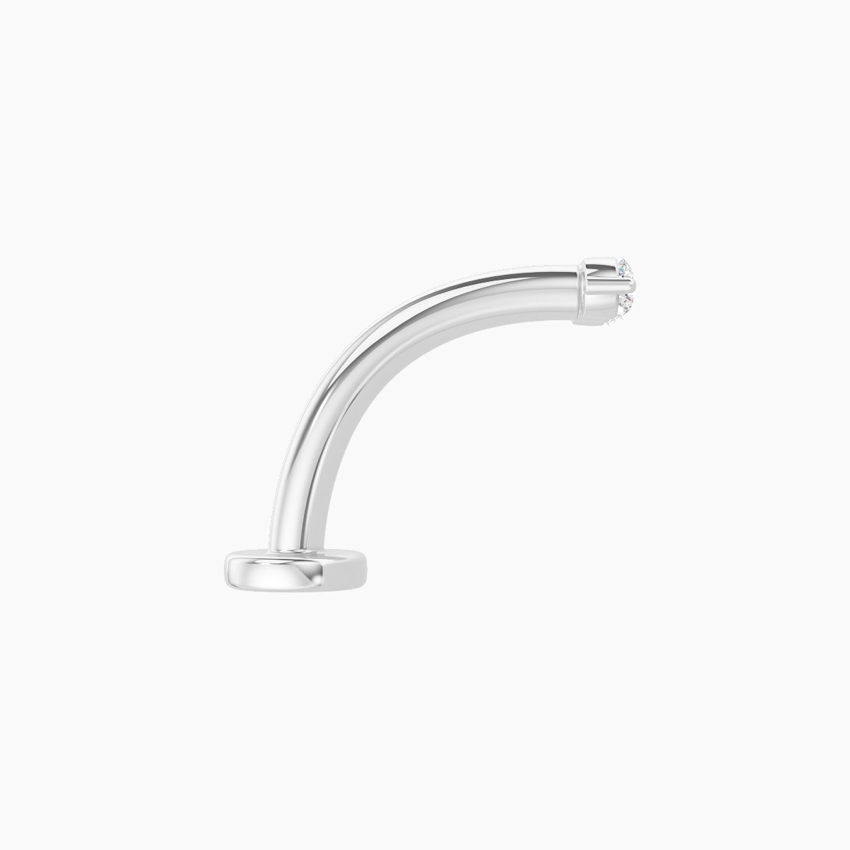 Ma'at | 18k White Gold 6.5 mm 10 mm Trilogy Diamond Floating Navel Piercing