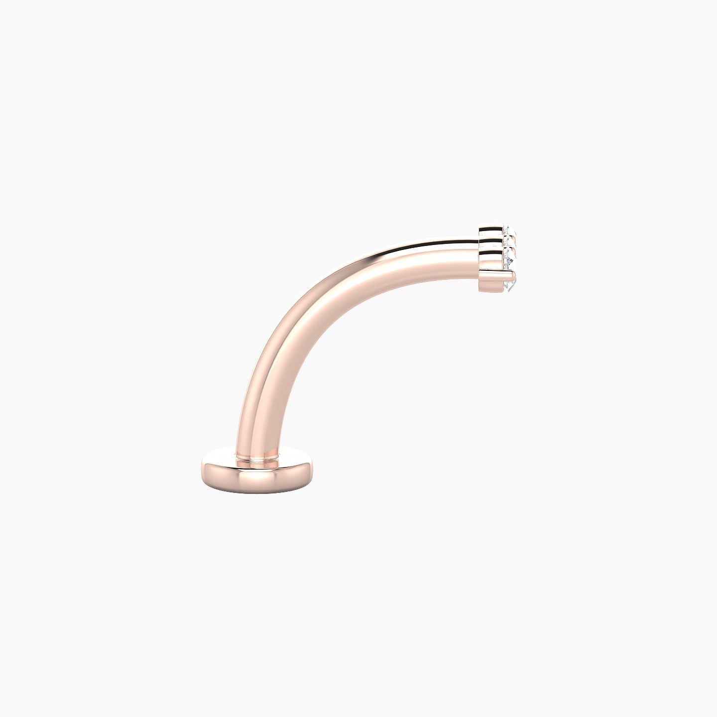 Ma'at | 18k Rose Gold 6.5 mm 10 mm Trilogy Diamond Floating Navel Piercing