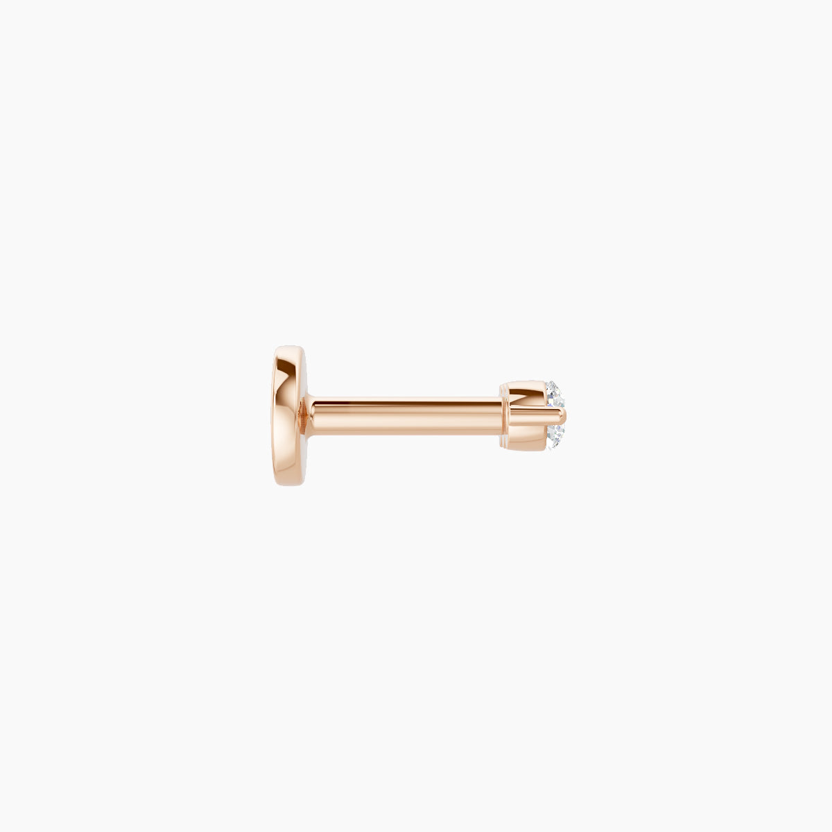 Ma'at | 18k Rose Gold 6.5 mm 5 mm Trilogy Diamond Piercing