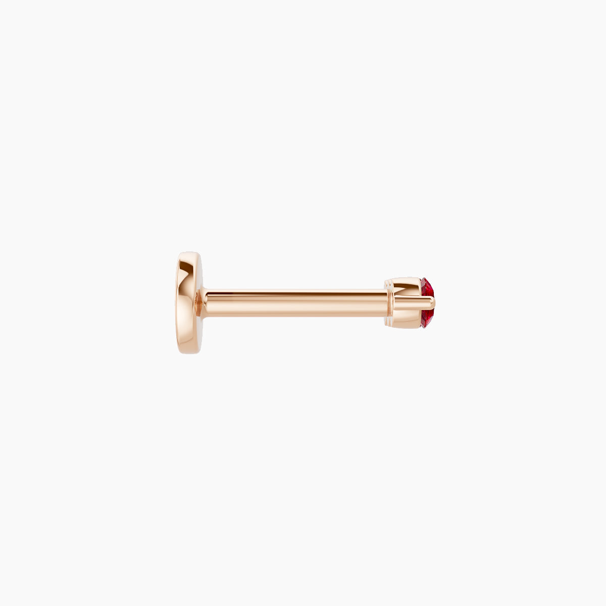 Ma'at | 18k Rose Gold 6.5 mm 6.5 mm Trilogy Ruby Piercing