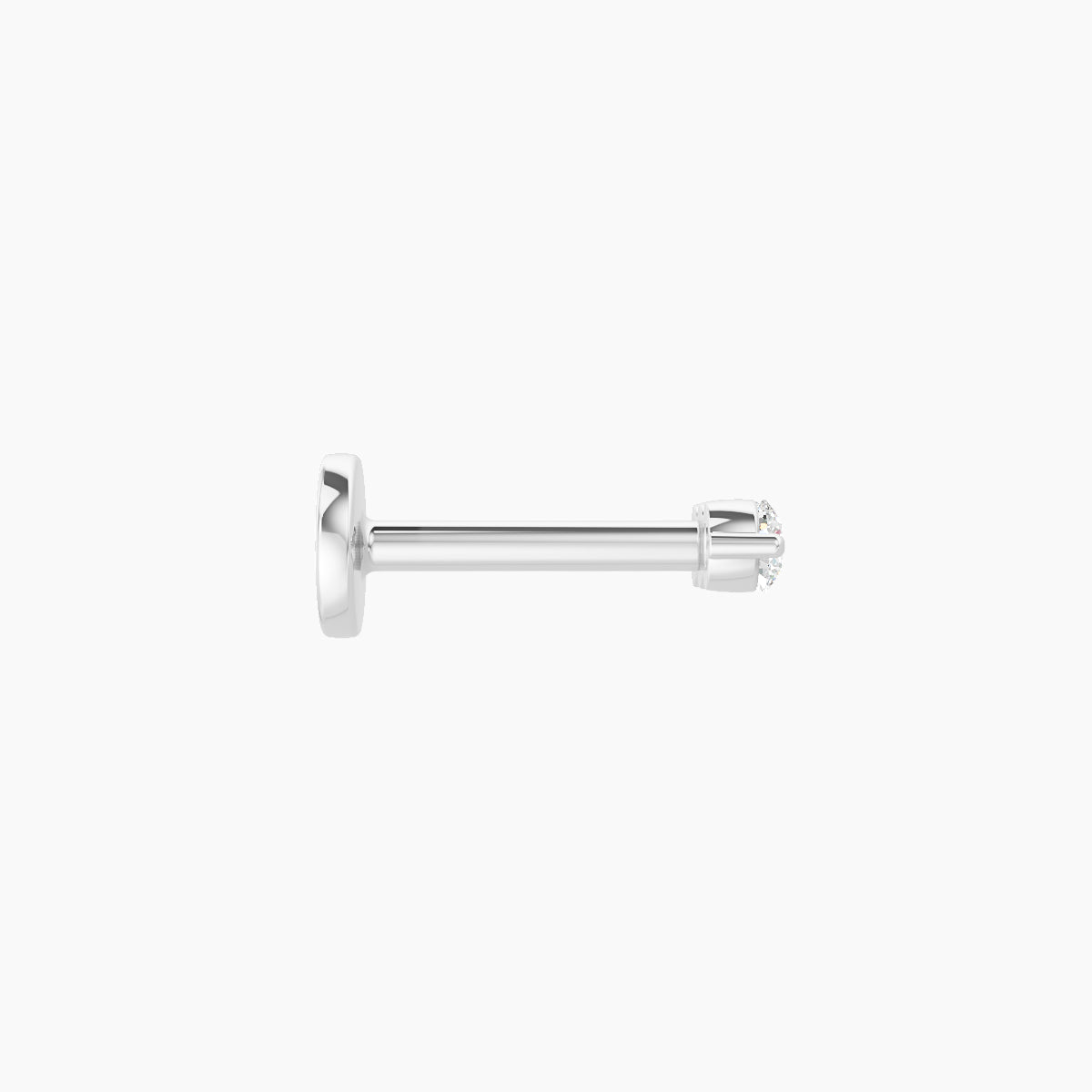 Ma'at | 18k White Gold 6.5 mm 6.5 mm Trilogy Diamond Piercing