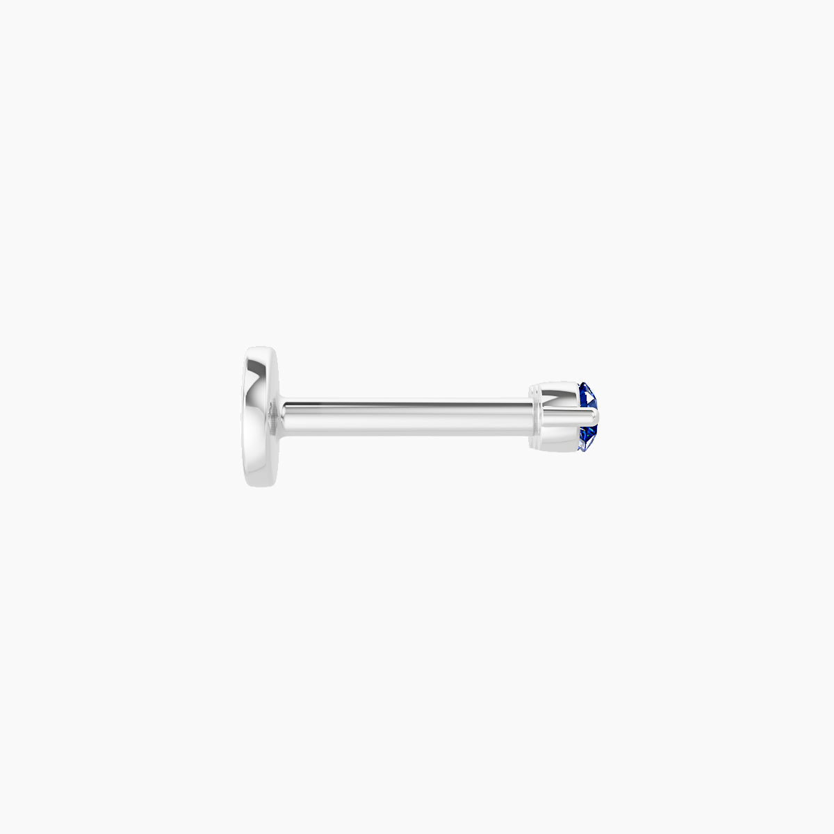 Ma'at | 18k White Gold 6.5 mm 6.5 mm Trilogy Sapphire Piercing