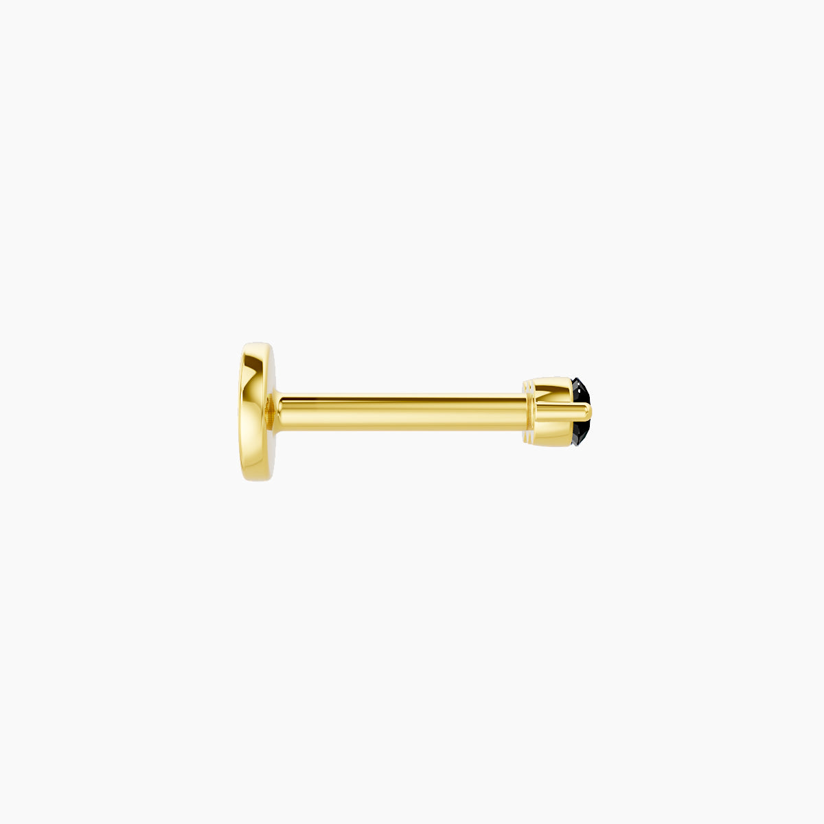 Ma'at | 18k Yellow Gold 6.5 mm 6.5 mm Trilogy Black Diamond Piercing