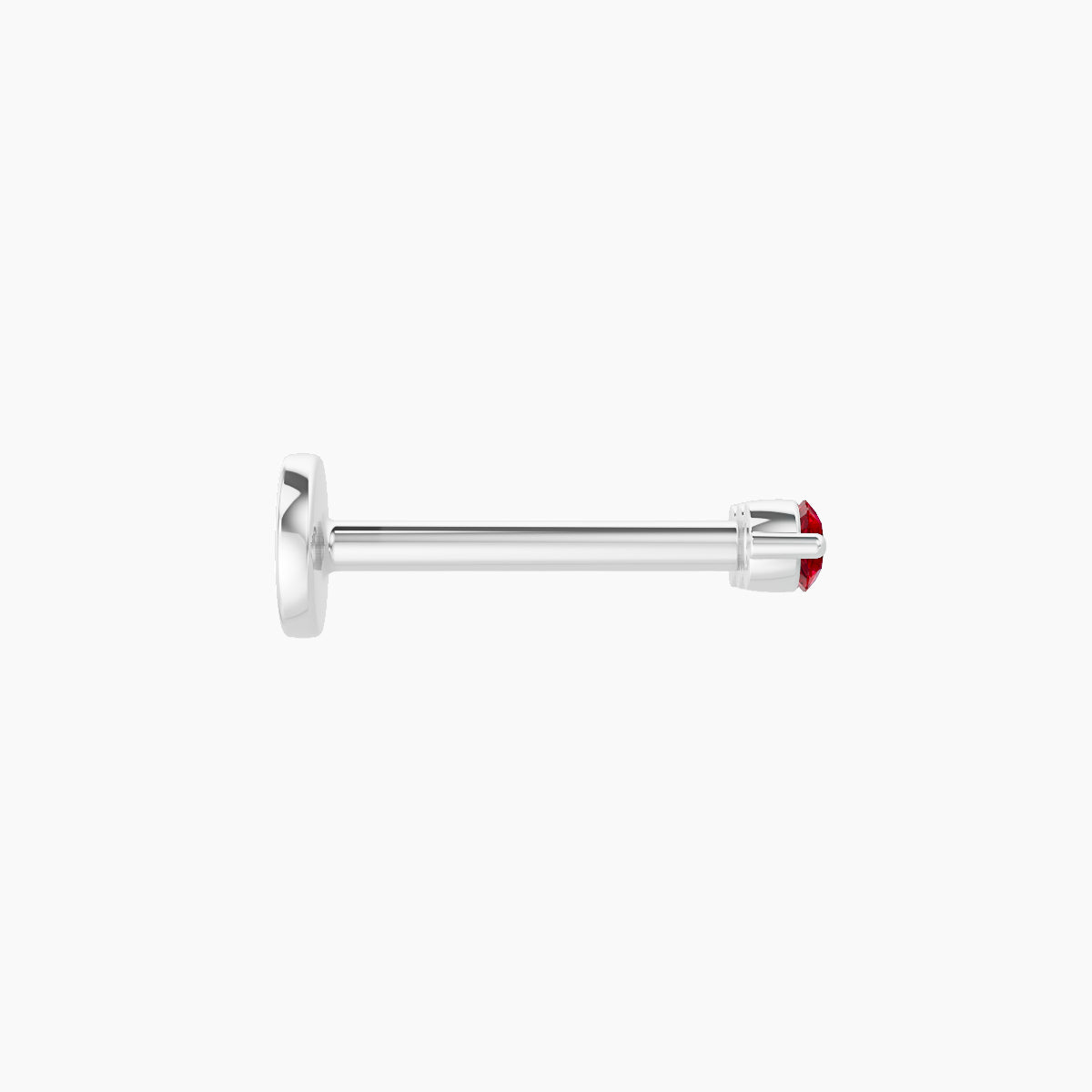 Ma'at | 18k White Gold 8 mm 6.5 mm Trilogy Ruby Piercing