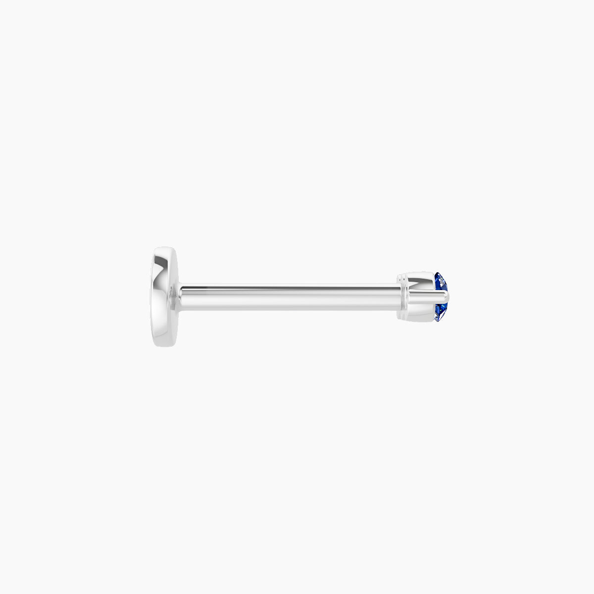 Ma'at | 18k White Gold 8 mm 6.5 mm Trilogy Sapphire Piercing