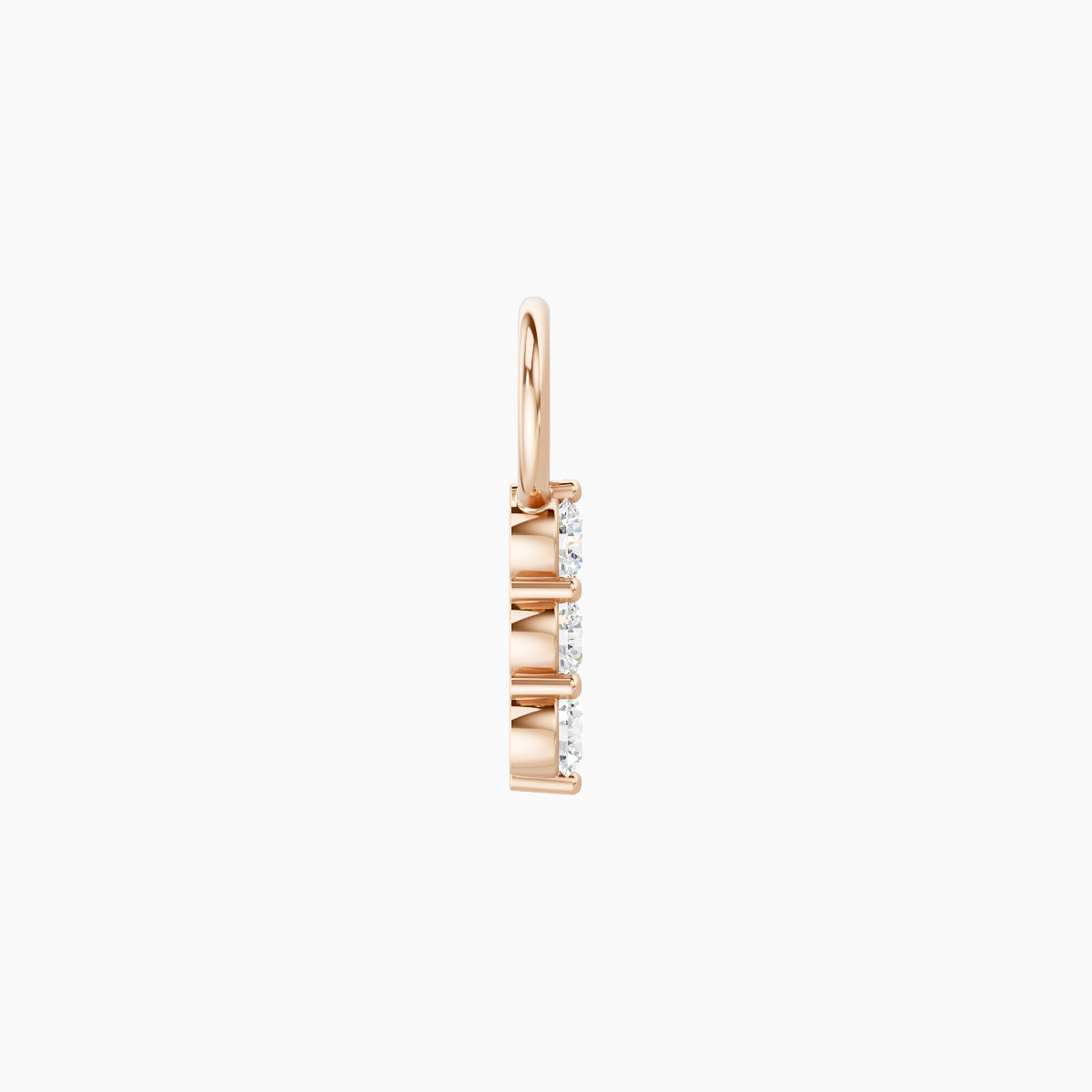 Ma'at | 18k Rose Gold 6.5 mm Trilogy Diamond Charm