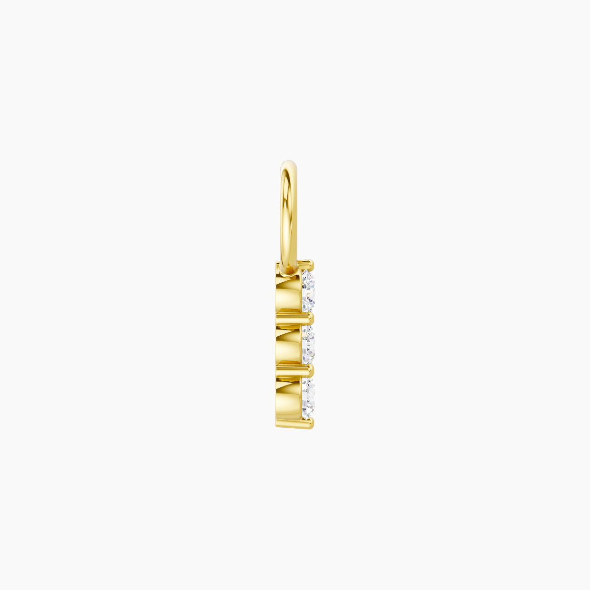 Ma'at | 18k Yellow Gold 6.5 mm Trilogy Diamond Charm
