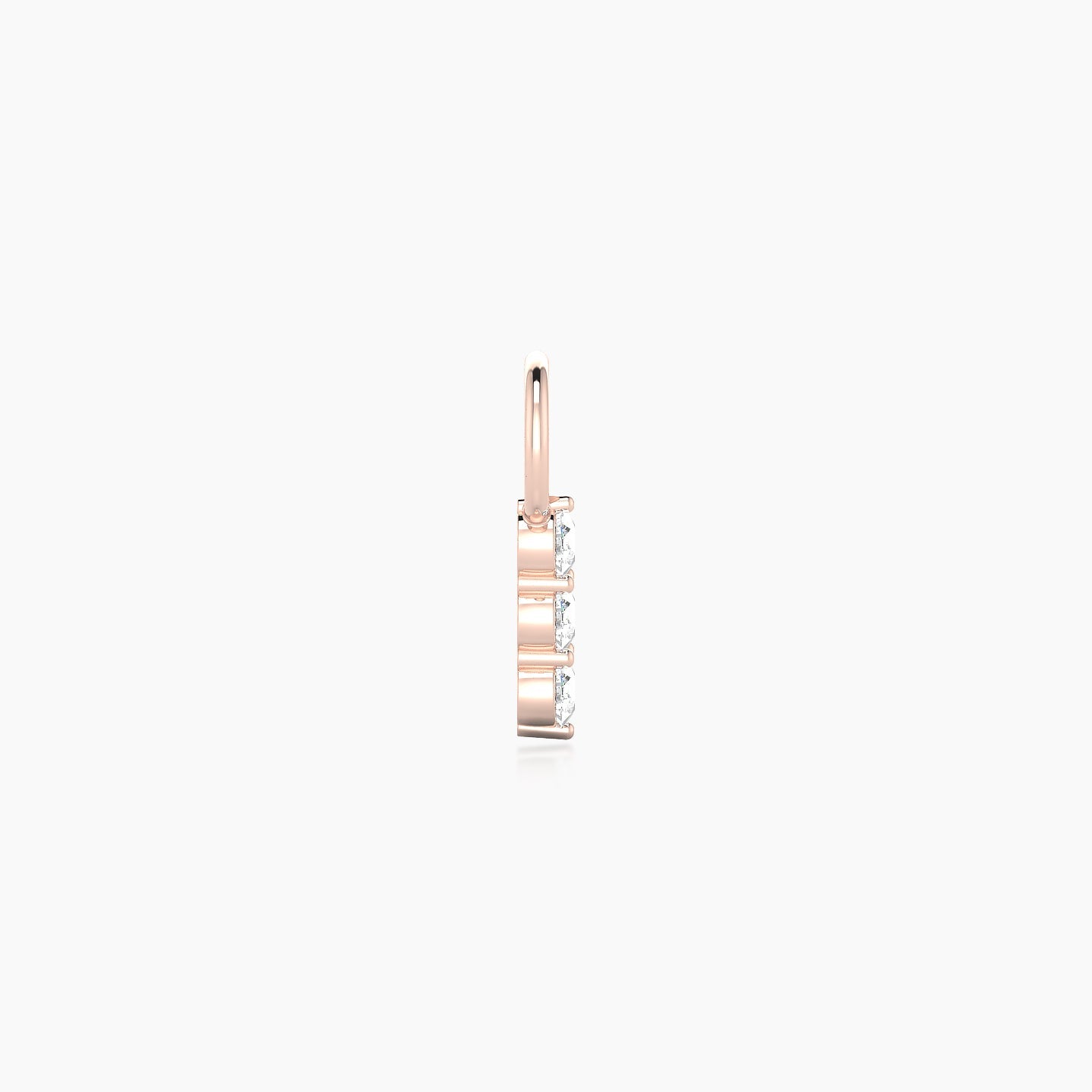 Ma'at | 18k Rose Gold 6.5 mm Trilogy Diamond Charm