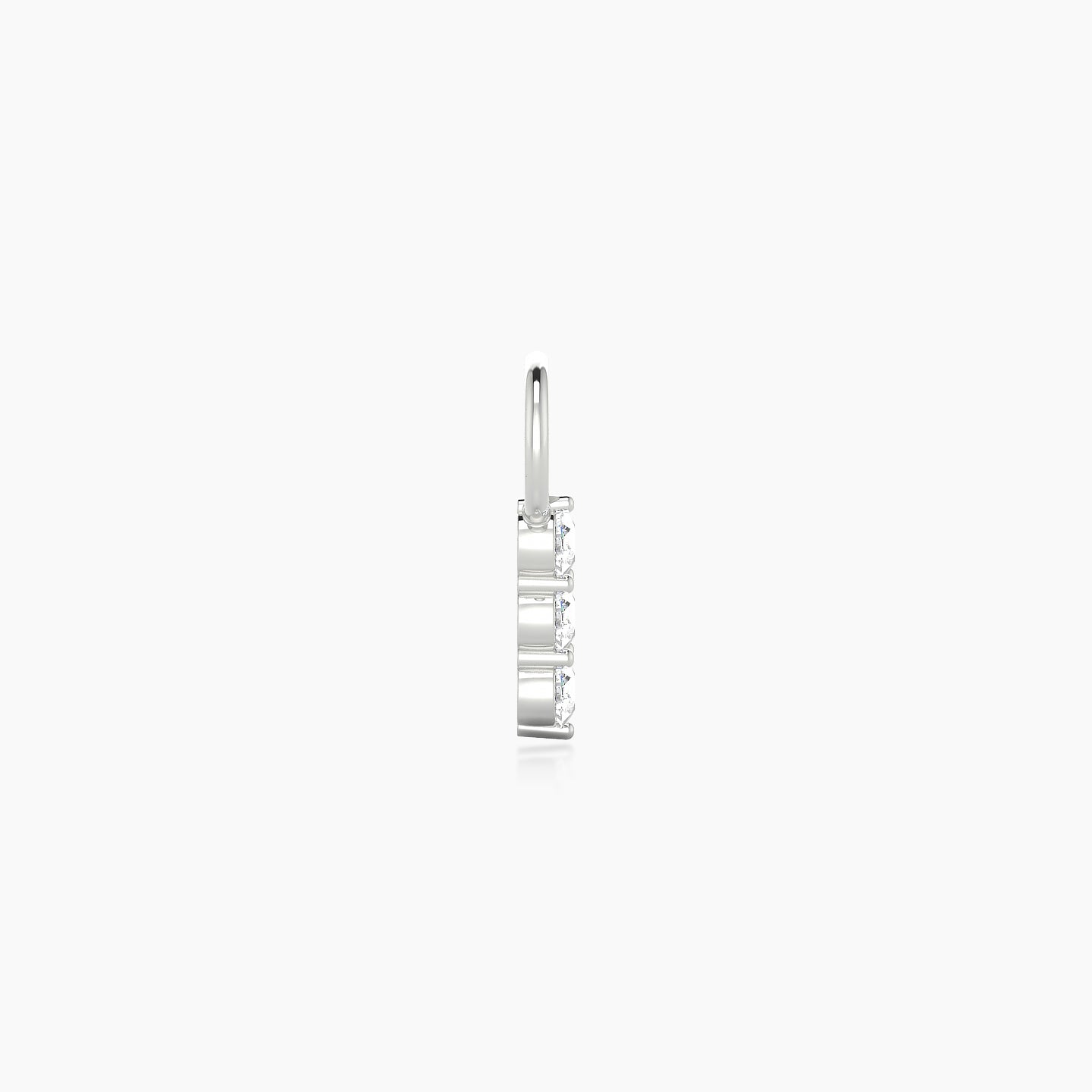 Ma'at | 18k White Gold 6.5 mm Trilogy Diamond Charm