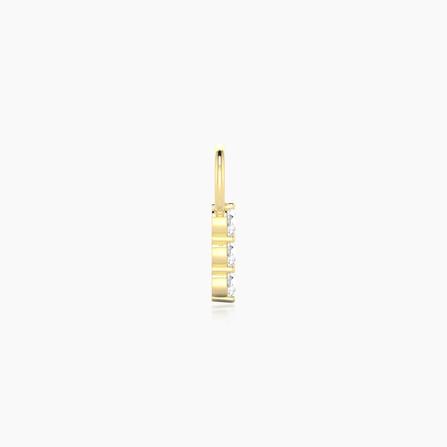 Ma'at | 18k Yellow Gold 6.5 mm Trilogy Diamond Charm