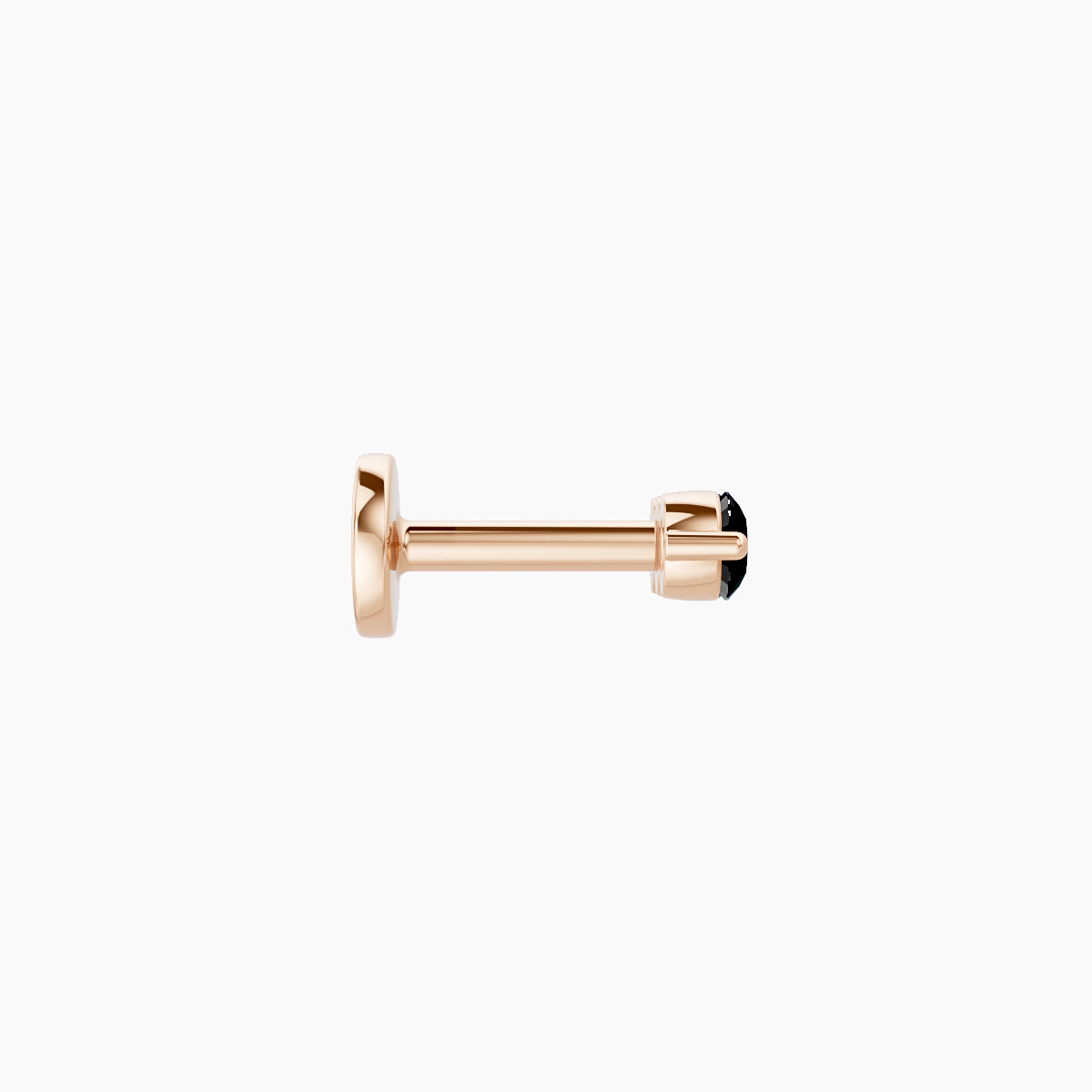 Ma'at | 18k Rose Gold 5 mm 7 mm Trilogy Black Diamond Piercing