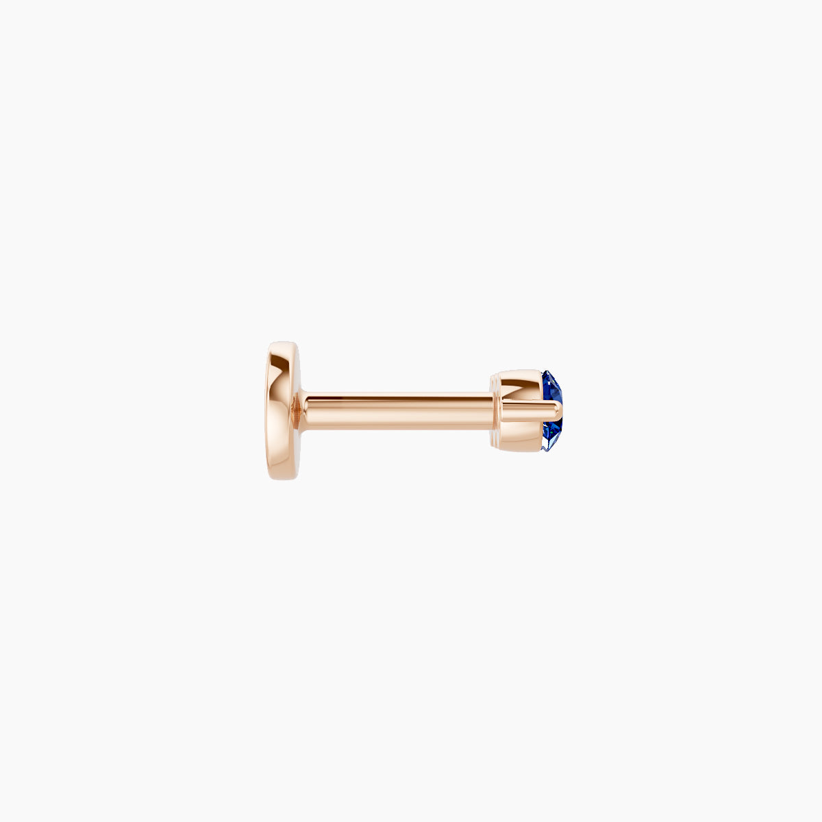 Ma'at | 18k Rose Gold 5 mm 7 mm Trilogy Sapphire Piercing