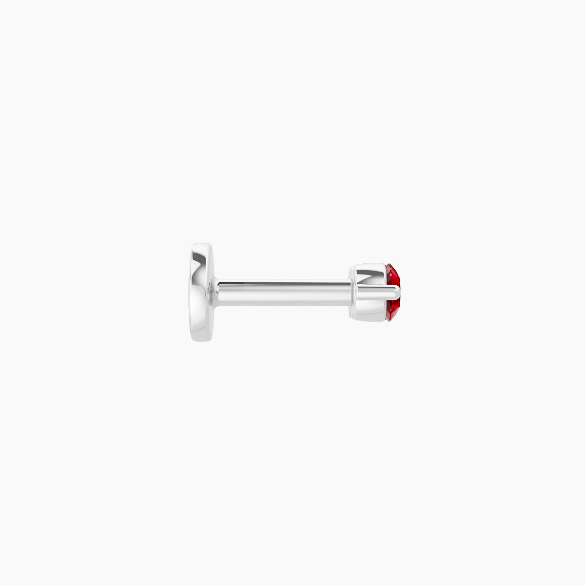 Ma'at | 18k White Gold 5 mm 7 mm Trilogy Ruby Piercing