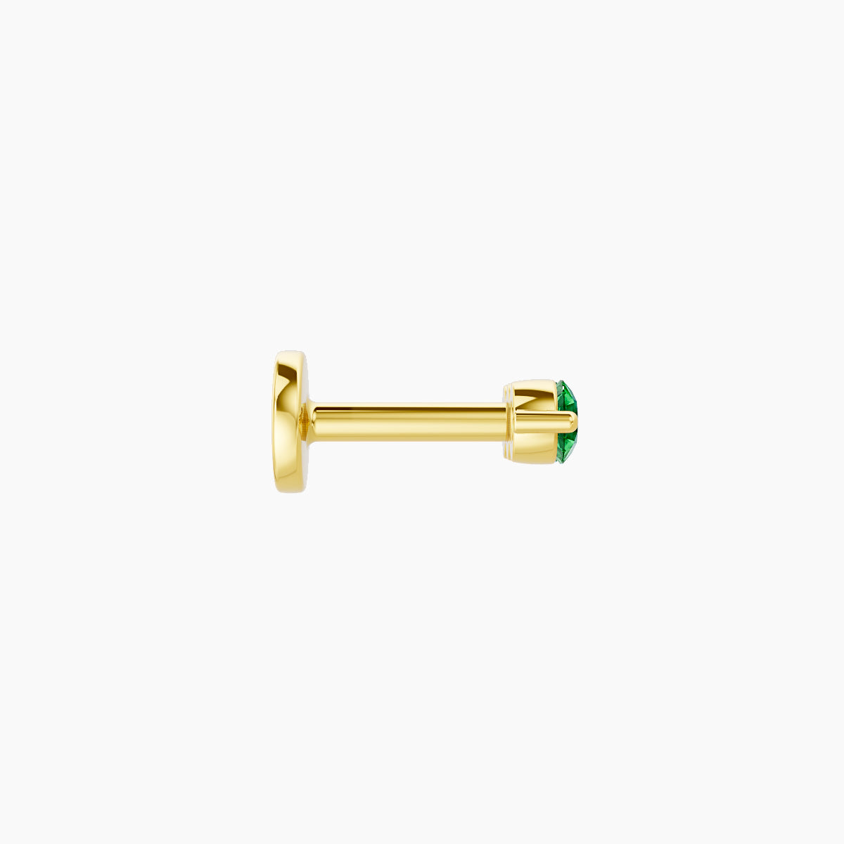 Ma'at | 18k Yellow Gold 5 mm 7 mm Trilogy Emerald Piercing