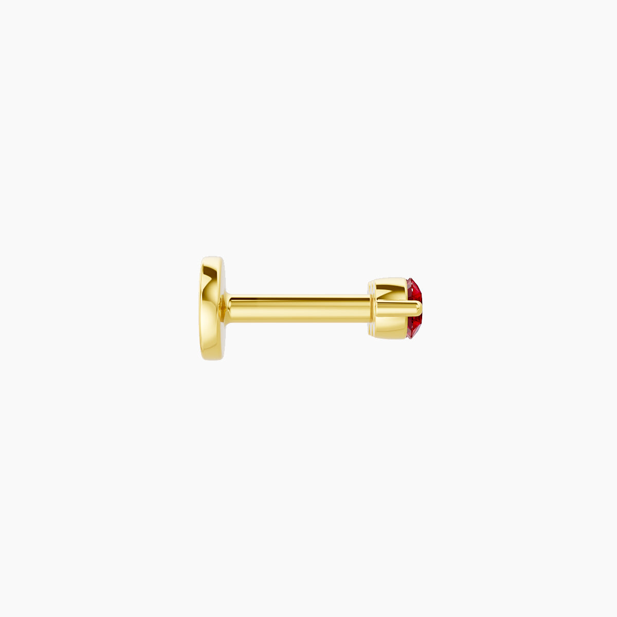 Ma'at | 18k Yellow Gold 5 mm 7 mm Trilogy Ruby Piercing