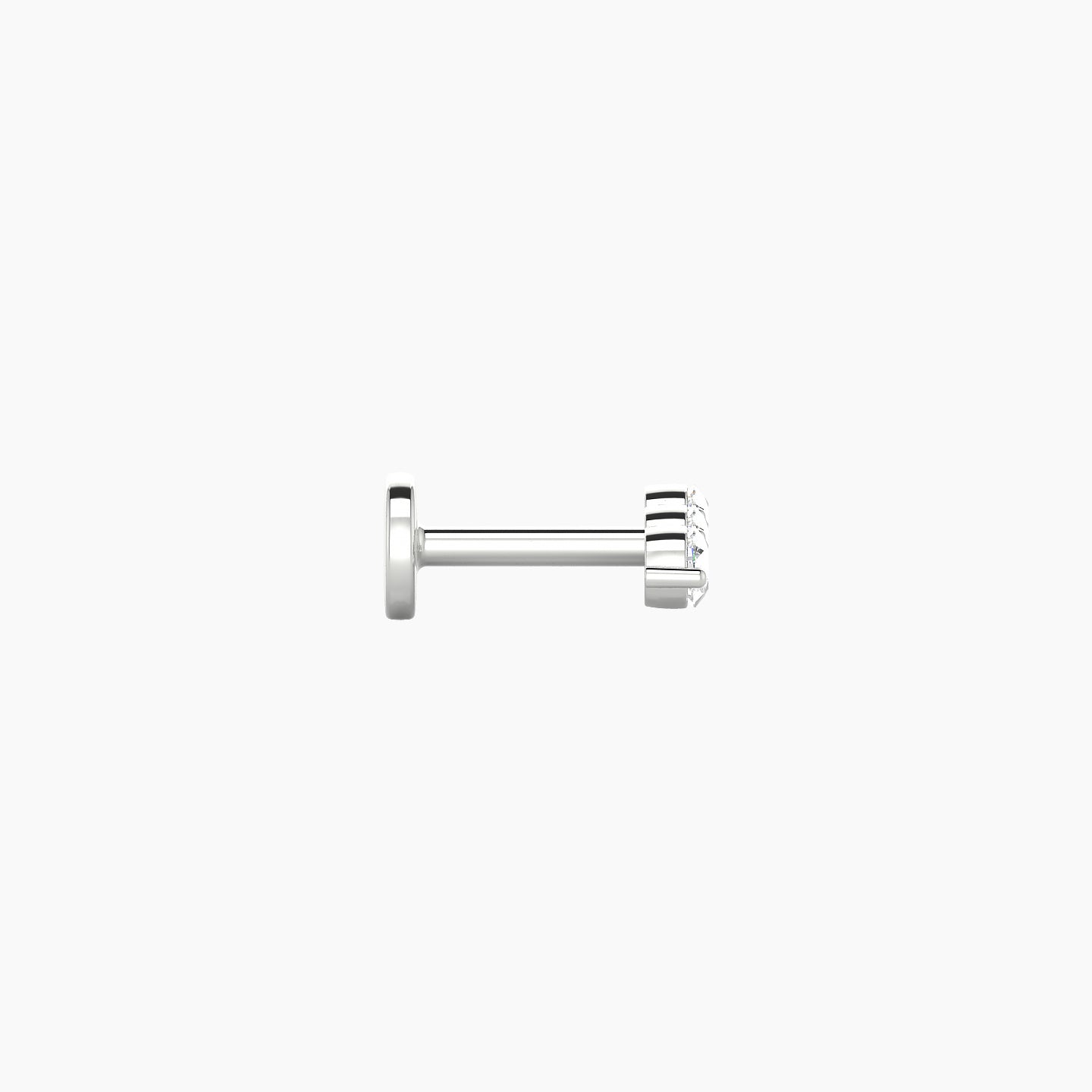 Ma'at | 18k White Gold 7 mm 5 mm Trilogy Diamond Piercing