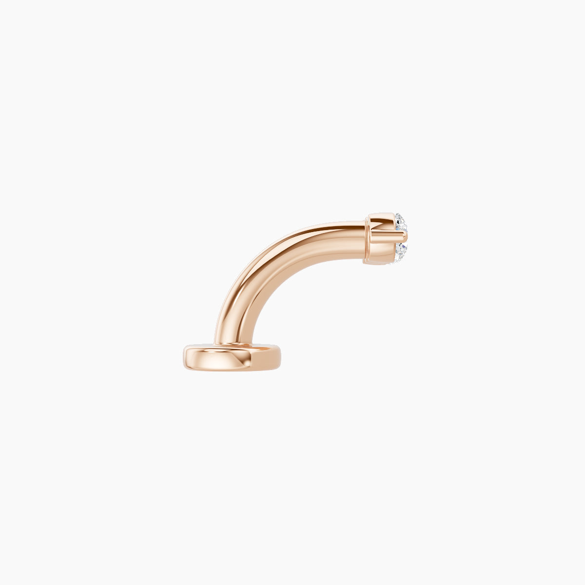 Ma'at | 18k Rose Gold 7 mm 6 mm Trilogy Diamond Floating Navel Piercing