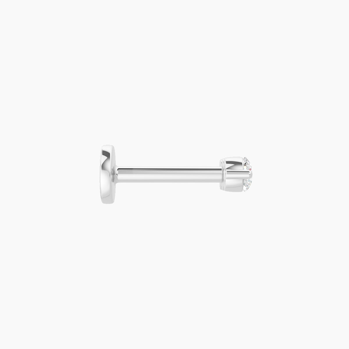 Ma'at | 18k White Gold 7 mm 6.5 mm Trilogy Diamond Piercing