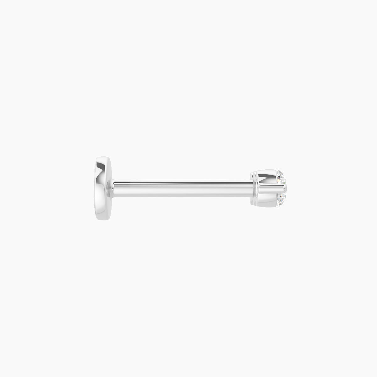 Ma'at | 18k White Gold 7 mm 8 mm Trilogy Diamond Piercing
