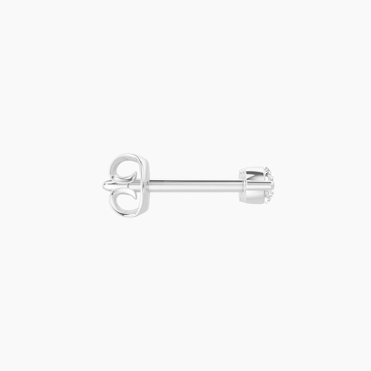Ma'at | 18k White Gold 7 mm Trilogy Diamond Earring