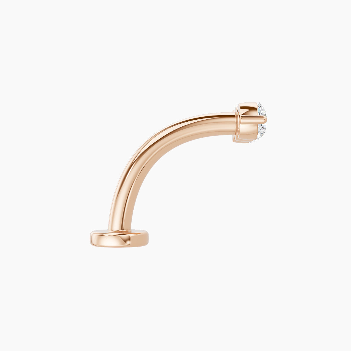 Ma'at | 18k Rose Gold 8.5 mm 10 mm Trilogy Diamond Floating Navel Piercing
