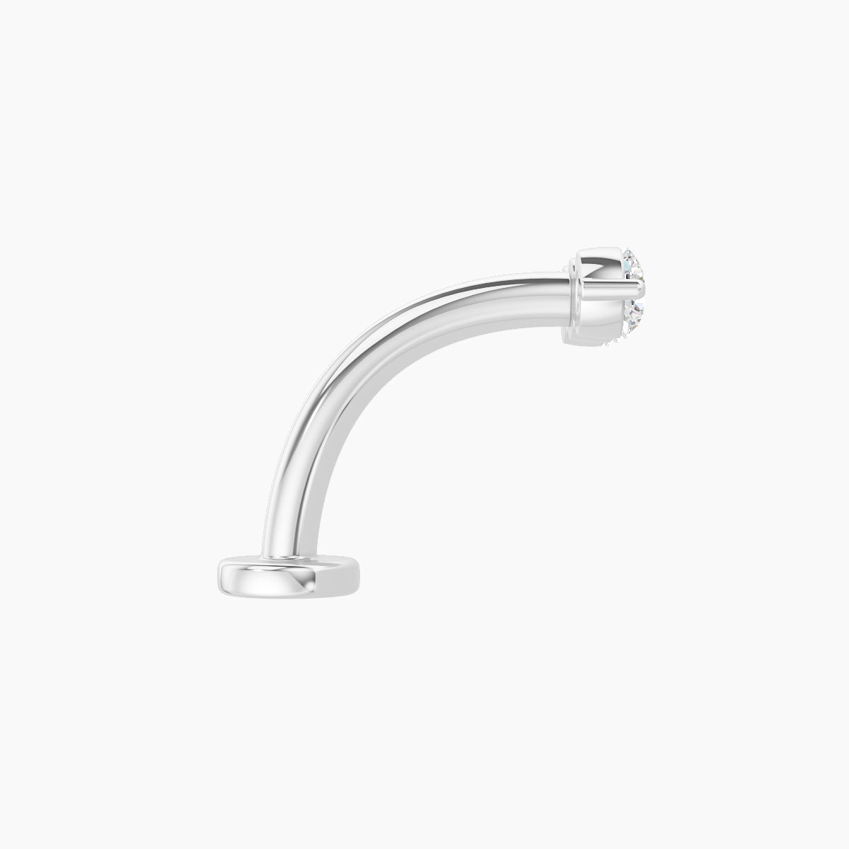 Ma'at | 18k White Gold 8.5 mm 10 mm Trilogy Diamond Floating Navel Piercing