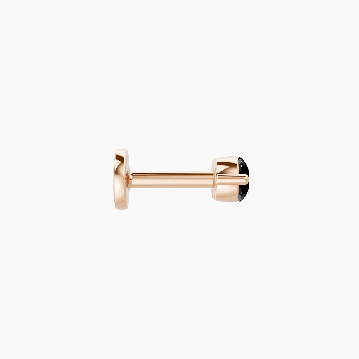 Ma'at | 18k Rose Gold 5 mm 8.5 mm Trilogy Black Diamond Piercing