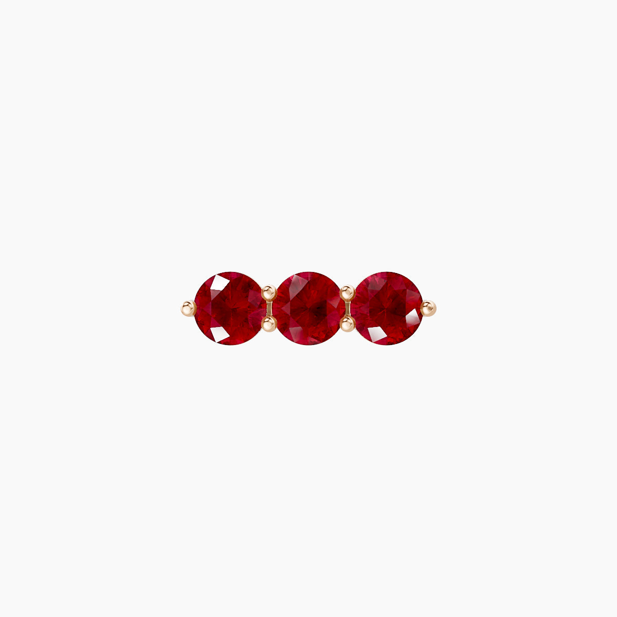 Ma'at | 18k Rose Gold 5 mm 8.5 mm Trilogy Ruby Piercing