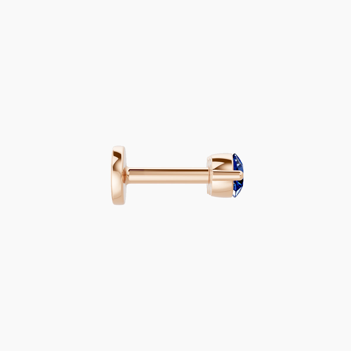 Ma'at | 18k Rose Gold 5 mm 8.5 mm Trilogy Sapphire Piercing