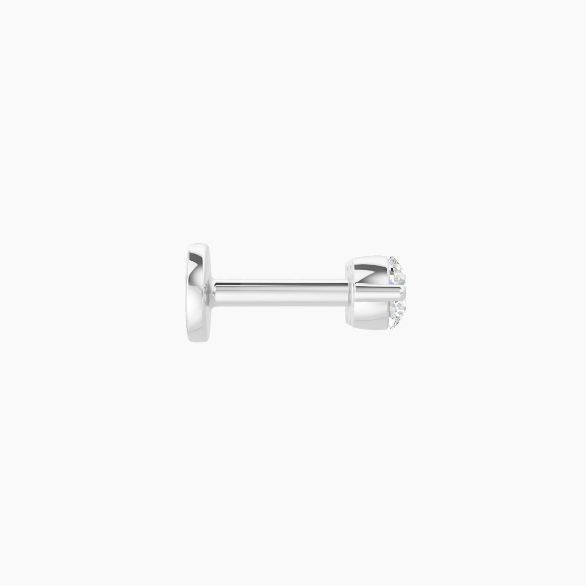 Ma'at | 18k White Gold 8.5 mm 5 mm Trilogy Diamond Piercing