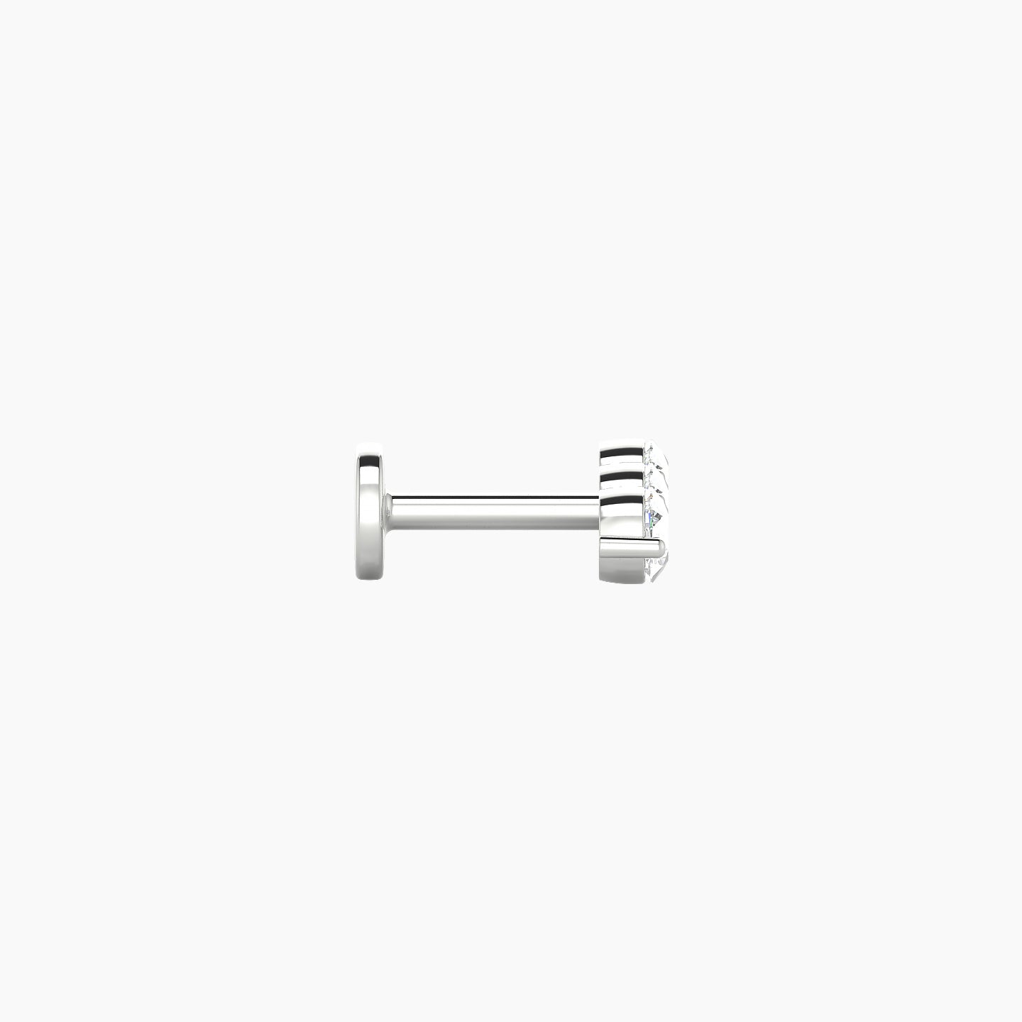 Ma'at | 18k White Gold 8.5 mm 5 mm Trilogy Diamond Piercing