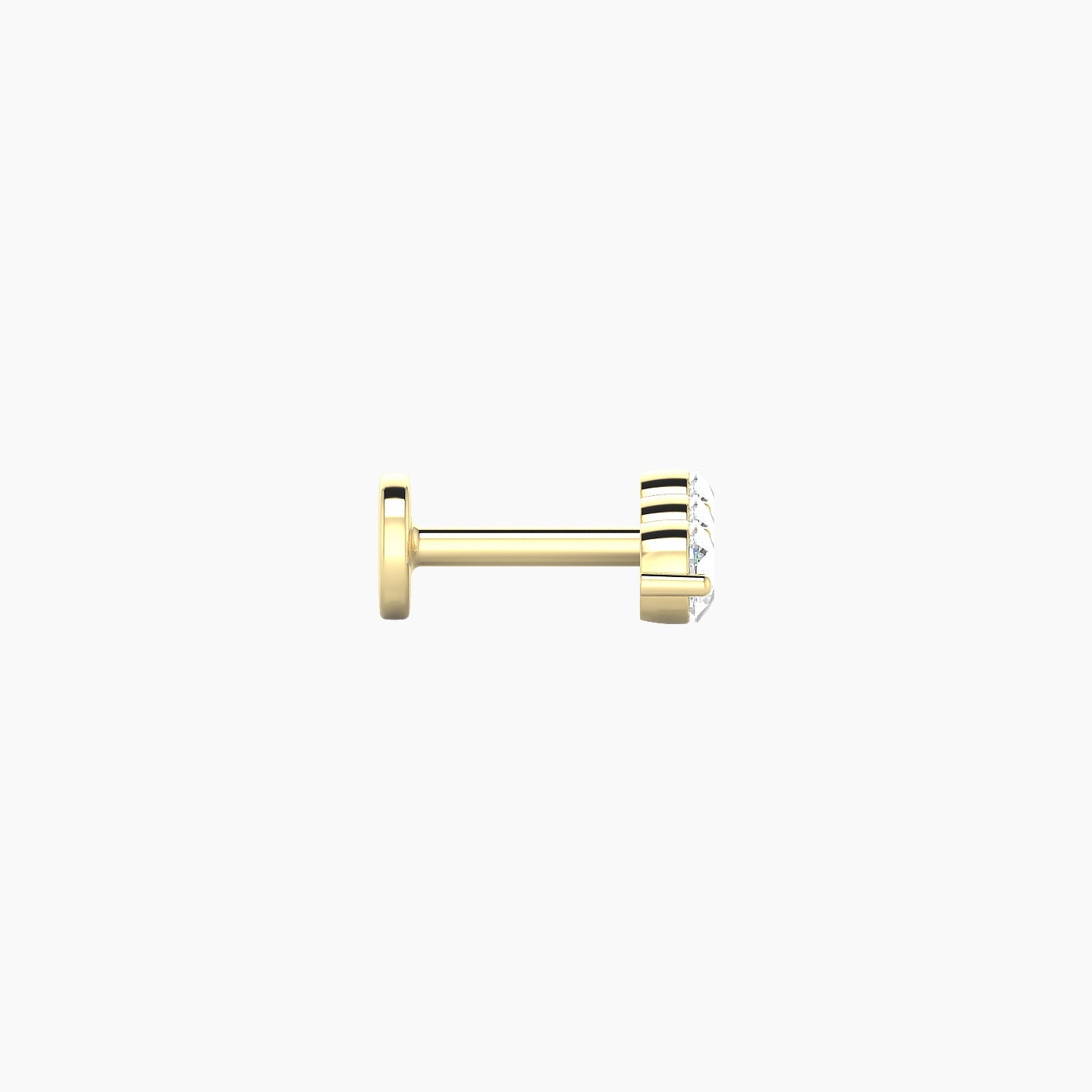 Ma'at | 18k Yellow Gold 8.5 mm 5 mm Trilogy Diamond Piercing